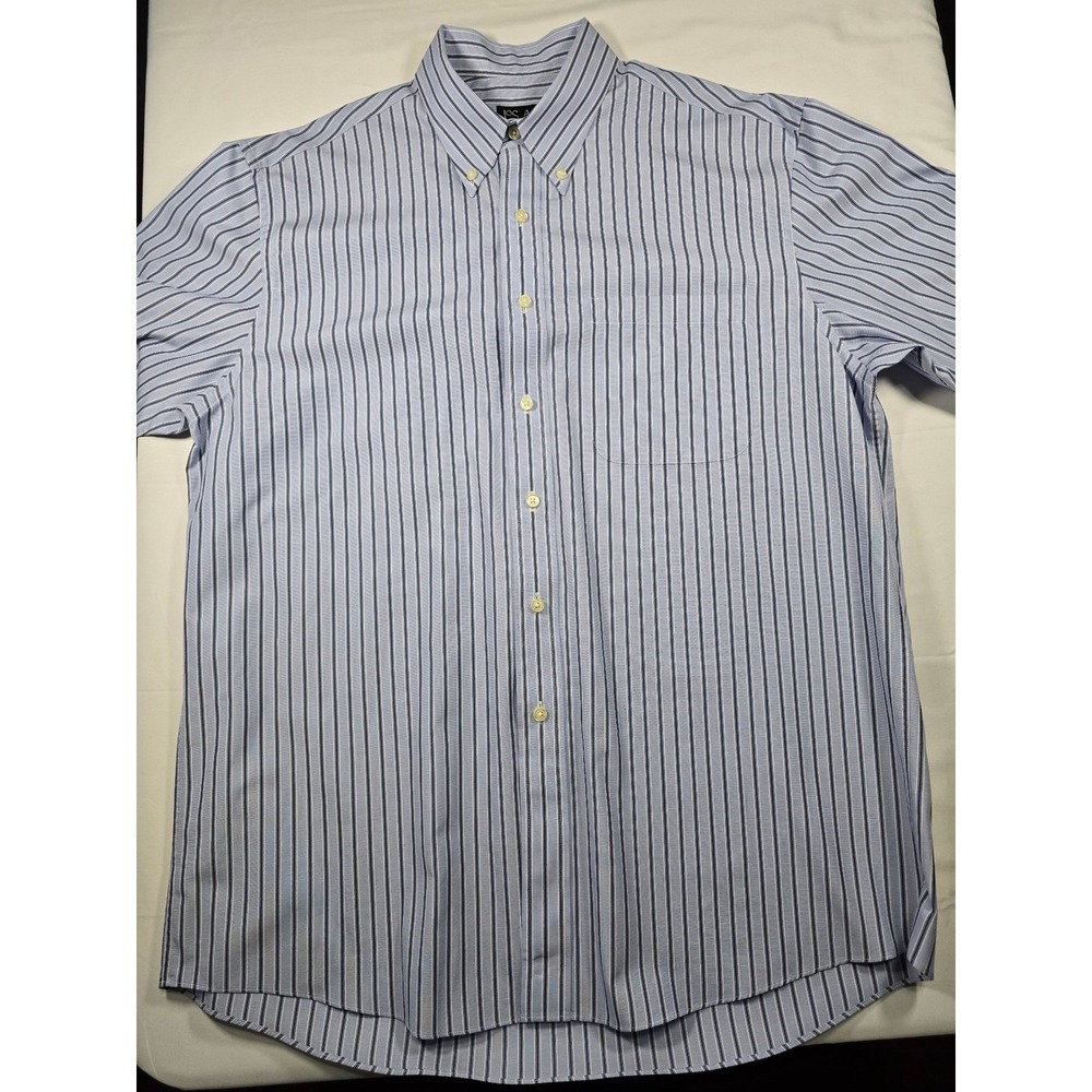 Jos. A. Bank Travelers‎ Blue Stripe Shirt Large Old Money Men's